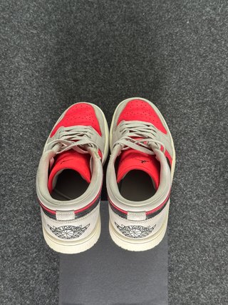 Nike Jordan 1 Low Grigio Rosso Tg 40