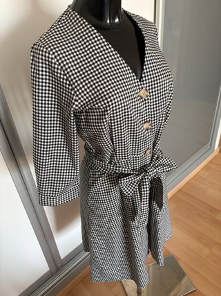 Vestido cuadros Mango vintage