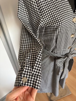 Vestido cuadros Mango vintage