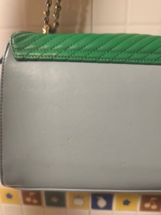 Bolso de mujer patchwork gris y verde