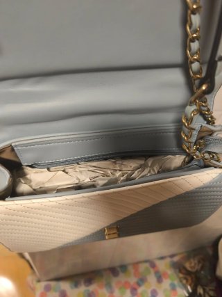 Bolso de mujer patchwork gris y verde