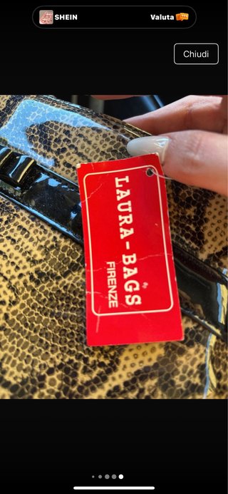 Borsa vintage pitonata lucida