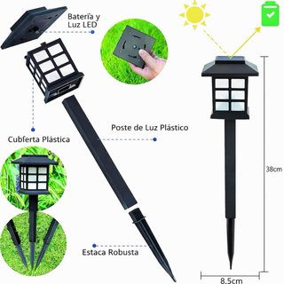12 Faretti Solari da Giardino per Esterno