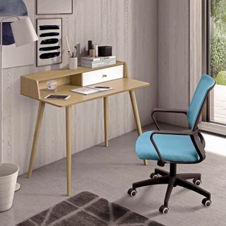 Sedia da studio blu e nera