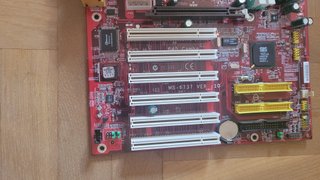 Placa Base MSI Roja Retro + pentium 4 + disipador