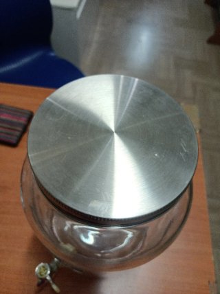 Dispenser bibite fredde in vetro e metallo