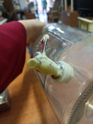 Dispenser bibite fredde in vetro e metallo
