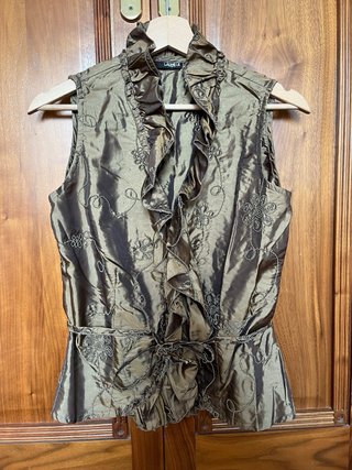 Conjunto de fiesta caqui dorado
