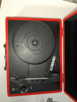 Tocadiscos Rojo