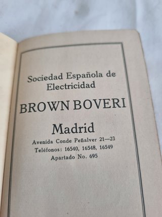 AGENDA 1932 SOCIEDAD ESPAÑOLA ELECTRICIDAD