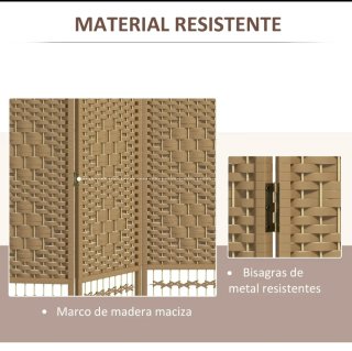 Biombo separador de ambientes de 6 paneles