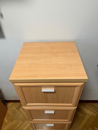 Sinfonier de madera y metal. Cajonera