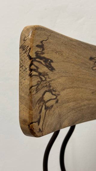 Taburete alto madera y metal ajustable