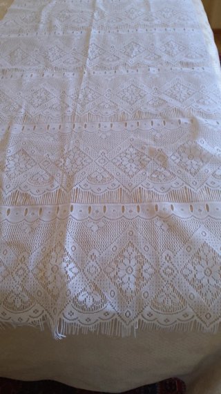 Tende a vetro pizzo bianco