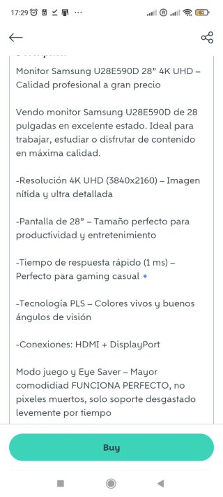 Monitor Samsung 4K 28
