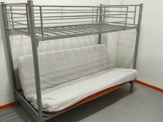 Litera Cama Doble Metálica. Sin colchón. Abatible
