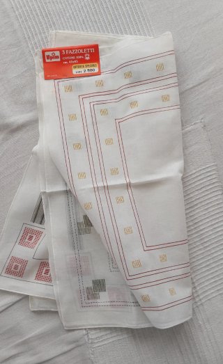 Lotto 6 confezioni fazzoletti vintage 100% cotone