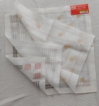 Lotto 6 confezioni fazzoletti vintage 100% cotone