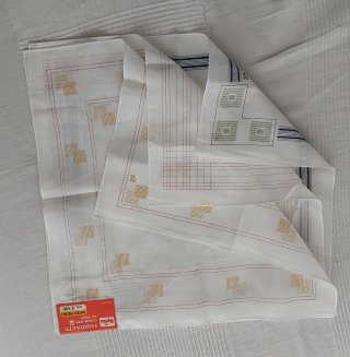 Lotto 6 confezioni fazzoletti vintage 100% cotone