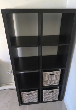 Mueble Kallax Ikea 8 cubos con cestas