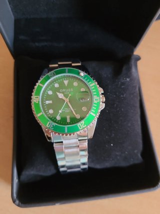Reloj Oruss Verde y Plateado