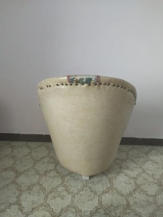 Butacón sillón beige y verde