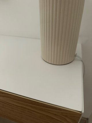 Mesita de noche Sklum madera y blanco