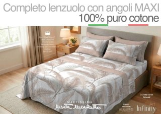 Completo Lenzuola Matrimoniale Cotone