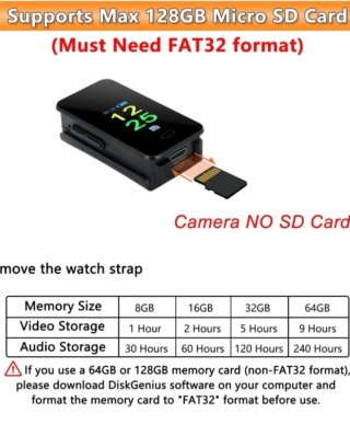 Reloj Espía Full HD 1080P con Tarjeta SD 32GB