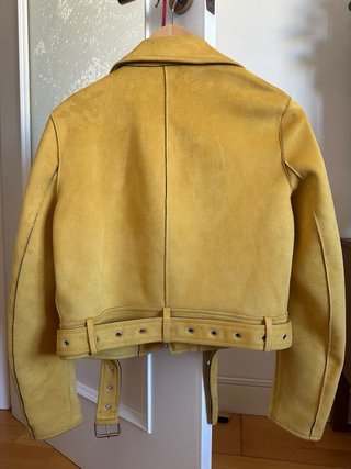 Cazadora efecto ante Zara amarilla Talla S