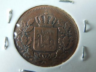 Moneda 2 Pfennig Baviera 1843