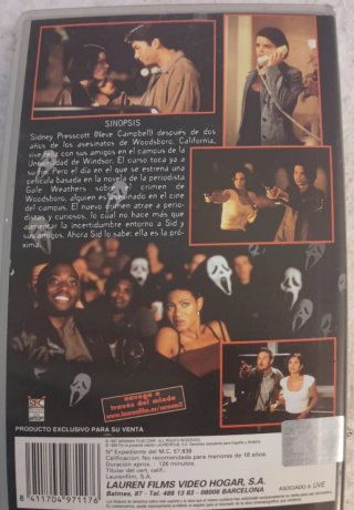 VHS Scream 2 V.O. Subtítulos Castellano