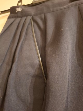 Pantalón Burberry pinzas azul marino