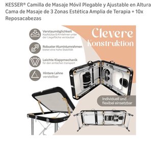 KESSER Camilla de Masaje Móvil Plegable Ajustable