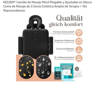 KESSER Camilla de Masaje Móvil Plegable Ajustable