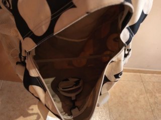 Bolsa deportiva negra y beige