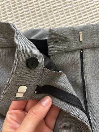 Pantalones de pinzas grises