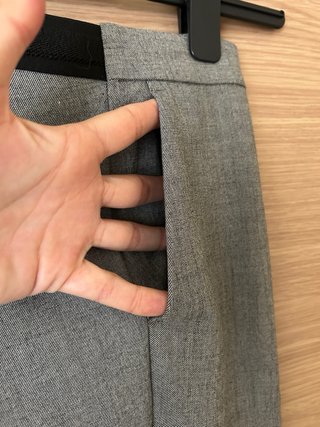 Pantalones de pinzas grises