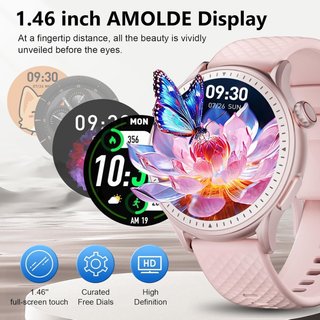 NUEVO Reloj Inteligente AMOLED 1.46 Rosa/Plata