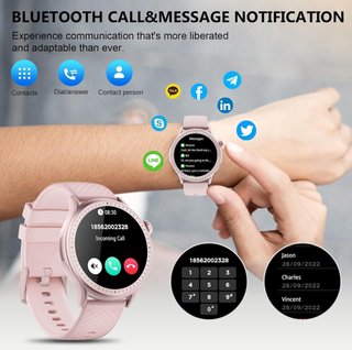 NUEVO Reloj Inteligente AMOLED 1.46 Rosa/Plata