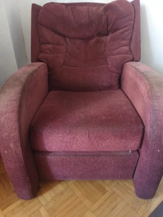 Butaca reclinable individual de tela