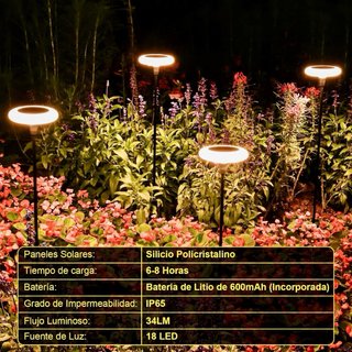 Luci solari LED da esterno (4 pz)