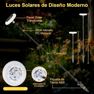 Luci solari LED da esterno (4 pz)