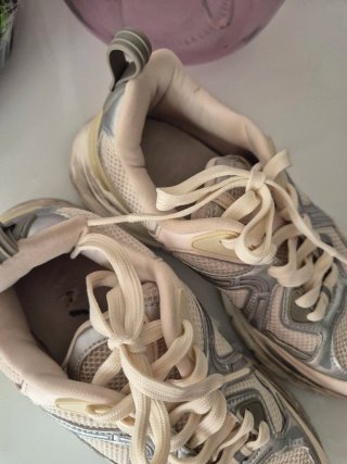 Zapatillas Zara Mujer Talla 40 Beige/Plata