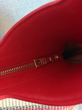 Bolso Sunset Stripes Love Moschino Beige y Rojo