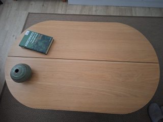 Mesa de centro madera y yute