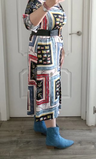 Vestido Patchwork Marinero Talla M