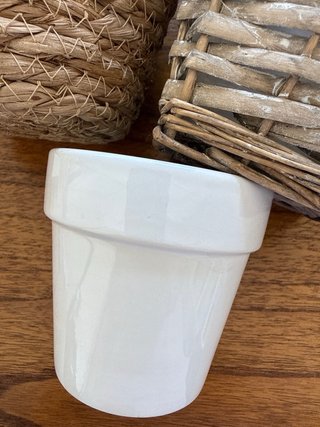 Lote Macetas Cerámica, Mimbre y Bambú
