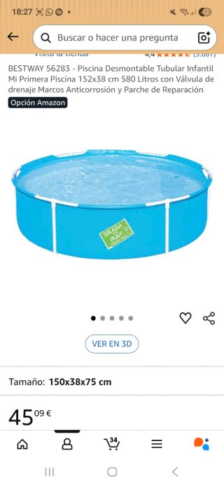 Piscina Desmontable Bestway 152x38 cm