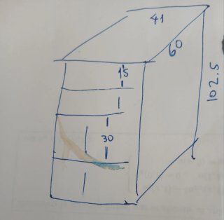 Estantería Ikea con 4 cajones metálicos